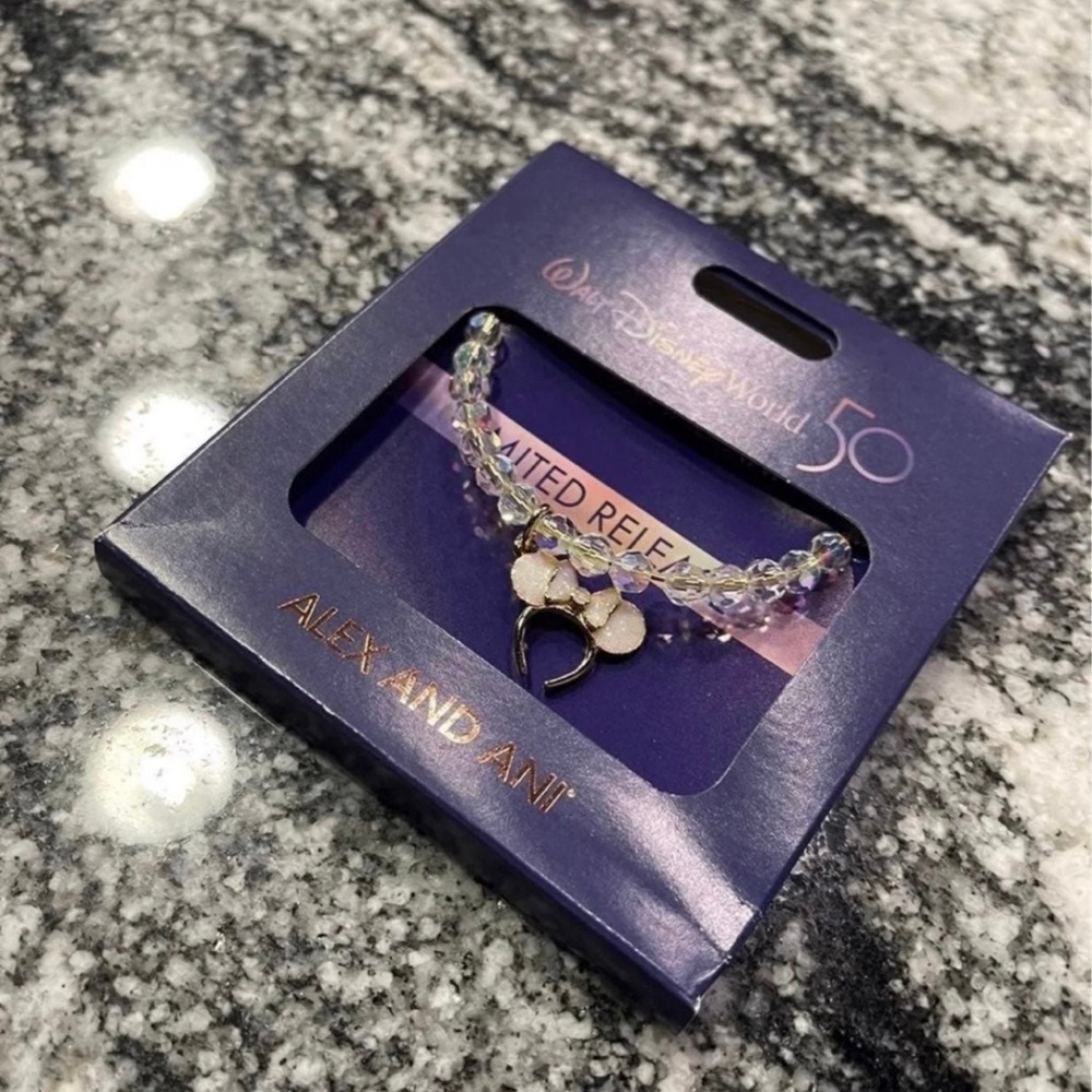 Disney Minnie Ear Headband with Beads Bangle by Alex and Ani - Picture 6 of 6